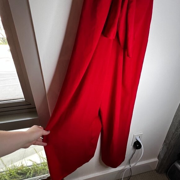 ASOS Red Tie Front Jumpsuit Size 6 - NWT! - Picture 10 of 11